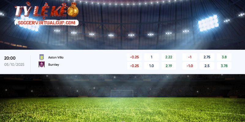 Nhận định, soi kèo Aston Villa vs Burnley, 20:00 ngày 05/10/2025 2 Lật mở từng trang dữ liệu soi kèo Aston Villa vs Burnley